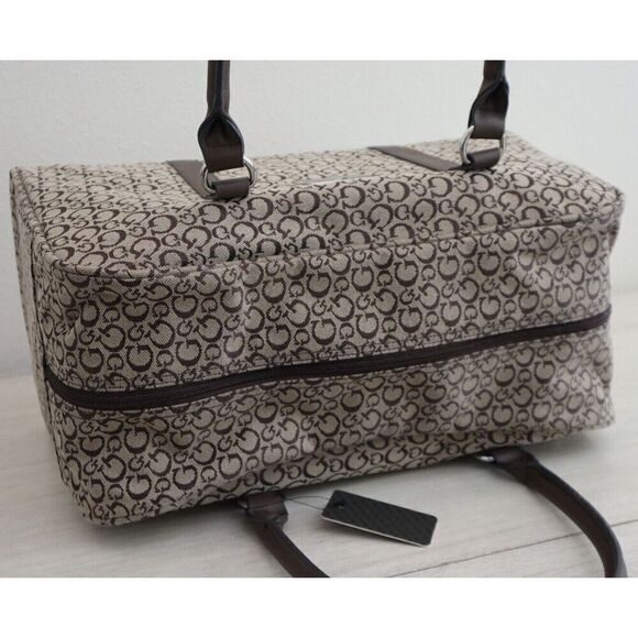 Guess C7816087 Unisex Large Mocha Brown Multi Ashbourne Travel Duffle Bag - Picture 4 of 9